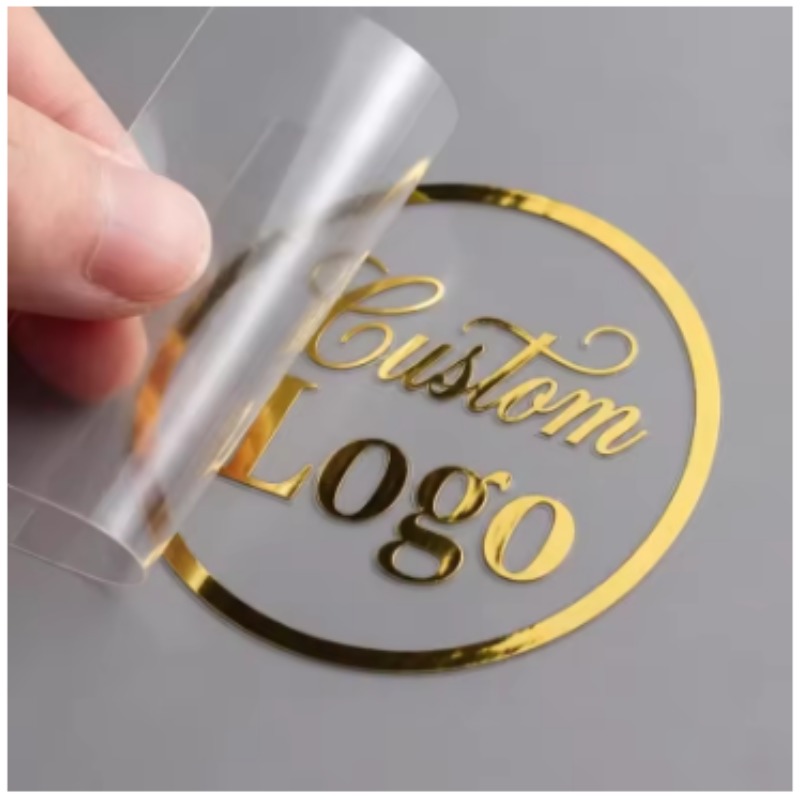 3D Printing Gold - ملصق ذهبي ثلاثي الأبعاد مخصص، شعار