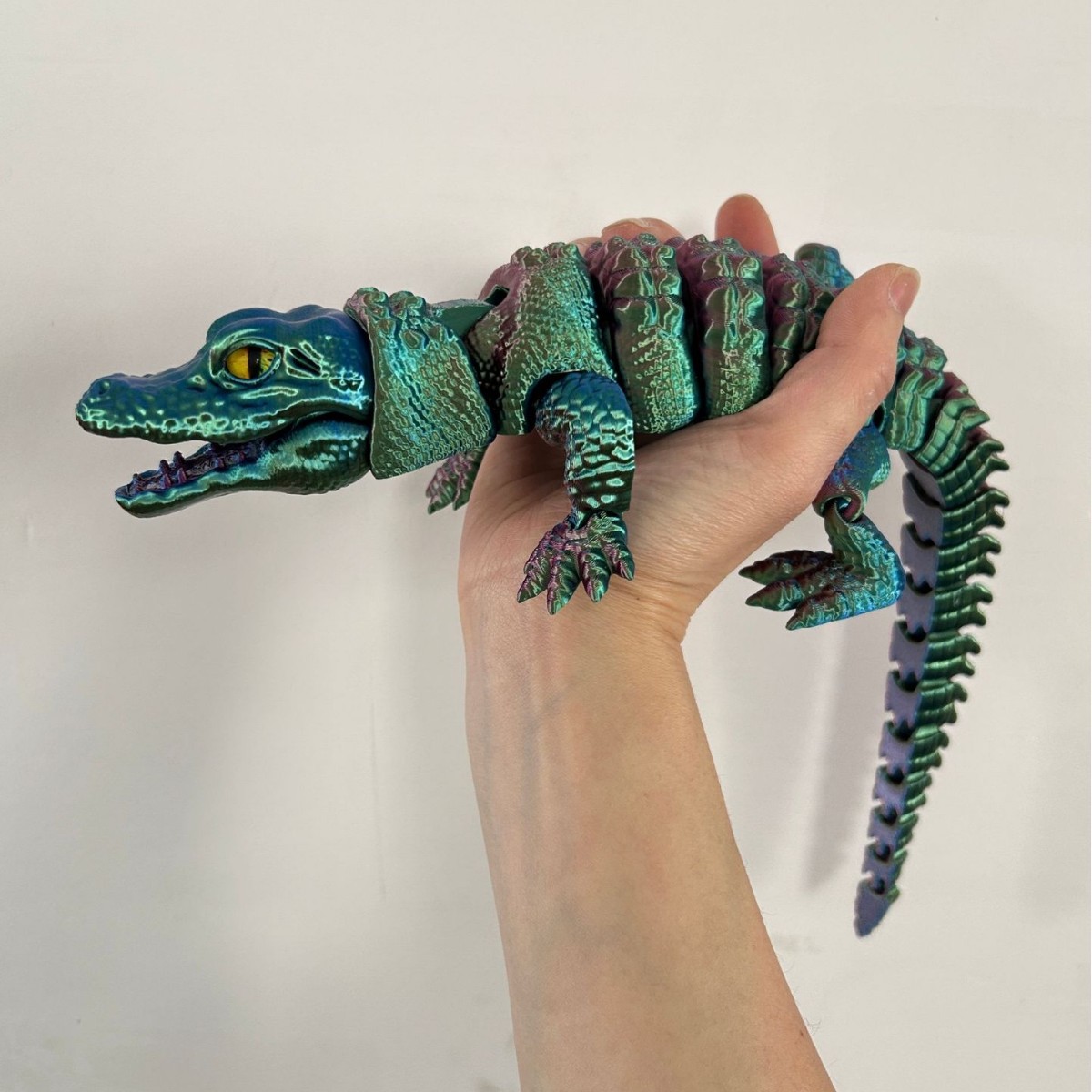 3D Printing Lizard - تمساح مطبوع ثلاثي الأبعاد مع فم