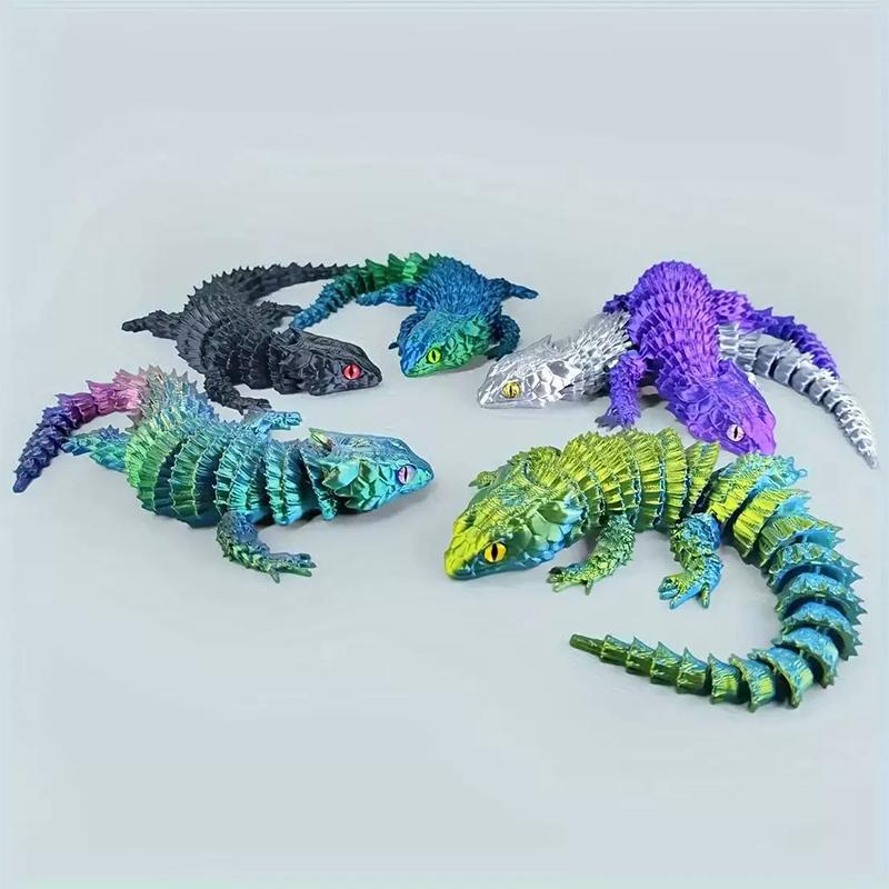 3D Printing Lizard - تماثيل زواحف متصلة مطبوعة ثلاثية الأبعاد،