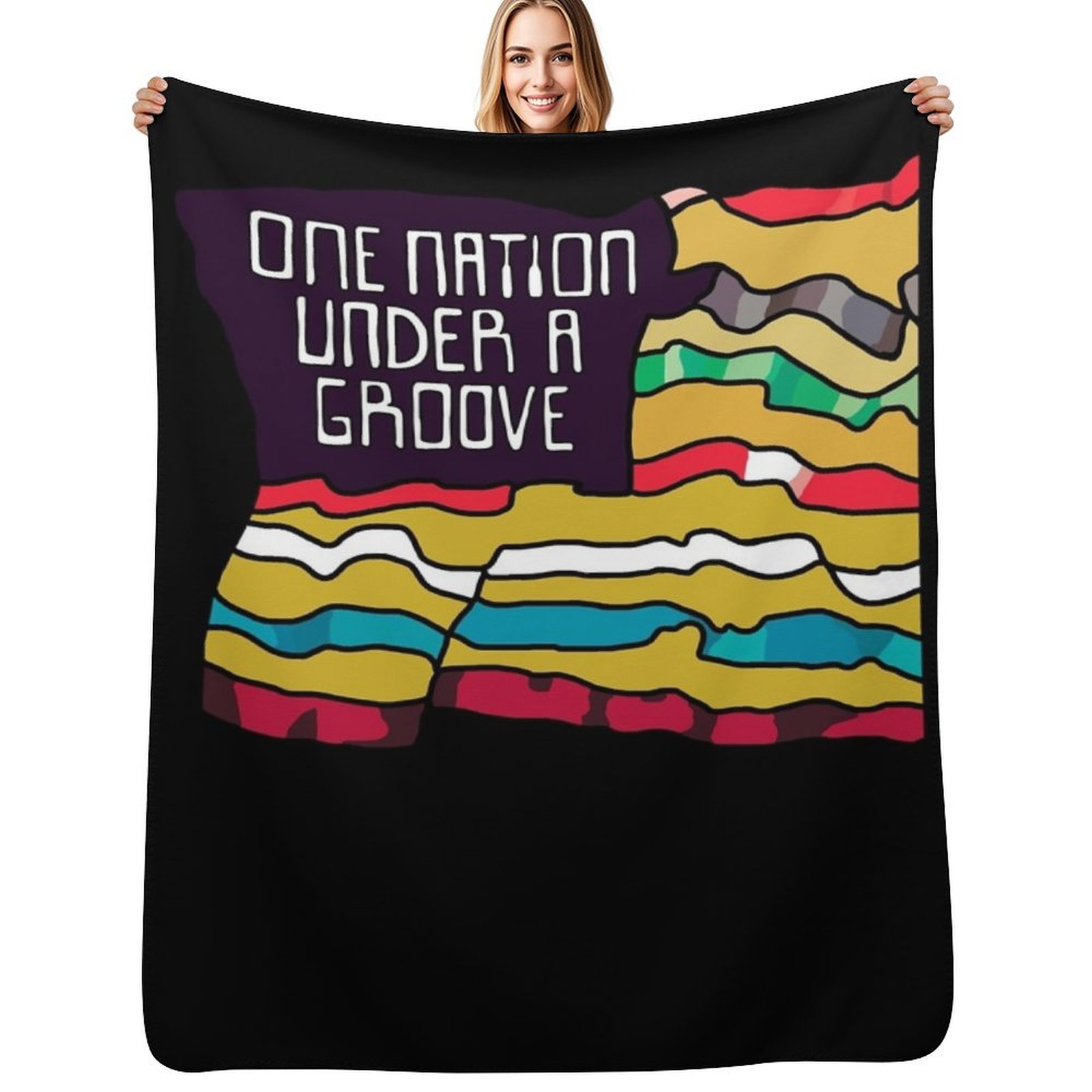 3D Printing Quotes - بطانية One Nation Under A Groove