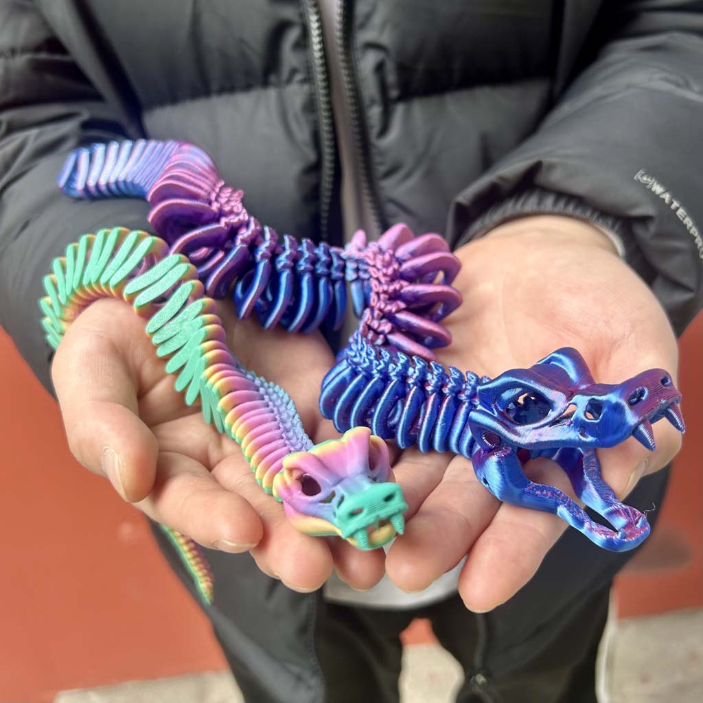 تمثال ثعبان مطبوع بتقنية ثلاثي - مراجعة 3D Printing Mockup وسعره