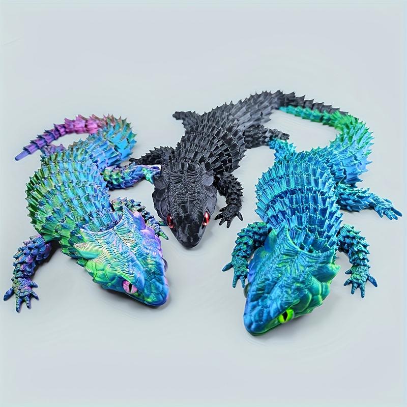 تماثيل زواحف متصلة مطبوعة ثلاث - مراجعة 3D Printing Lizard وسعره