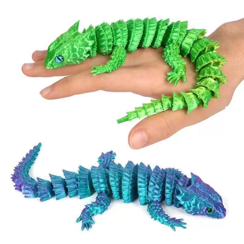 تماثيل زواحف متصلة مطبوعة ثلاث - مراجعة 3D Printing Lizard وسعره