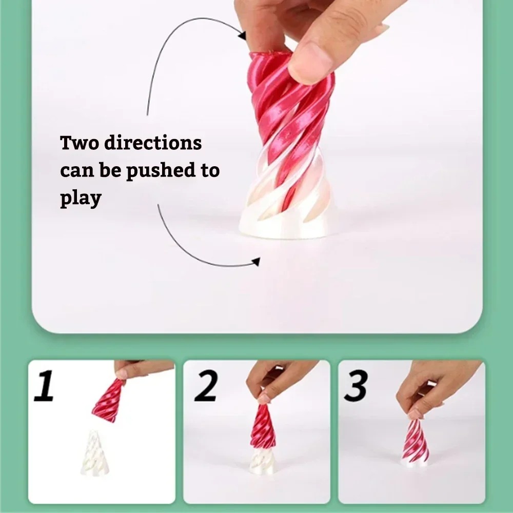 لعبة مخروطية حلزونية مطبوعة ثل - مراجعة 3D Printing Idea وسعره
