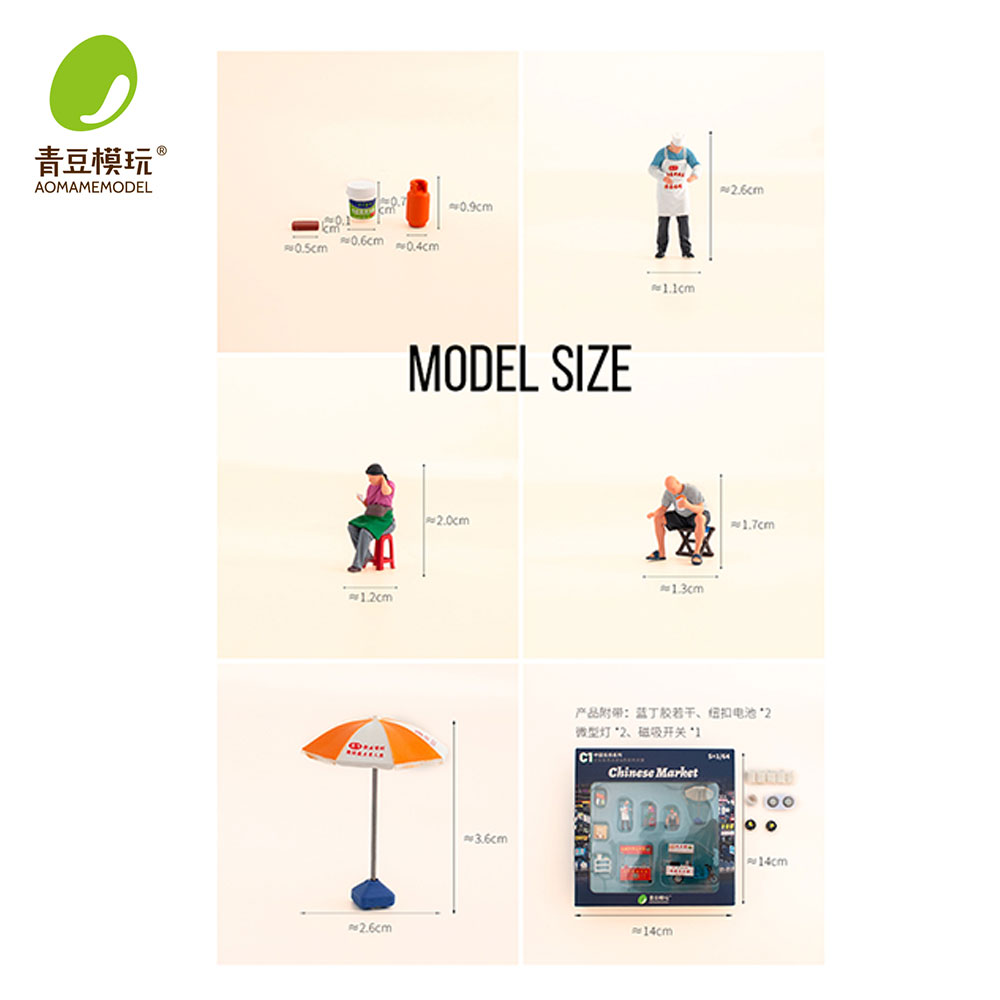 نموذج سوق ليلي مصغر بمقياس 1/6 - مراجعة 3D Printing Figure وسعره