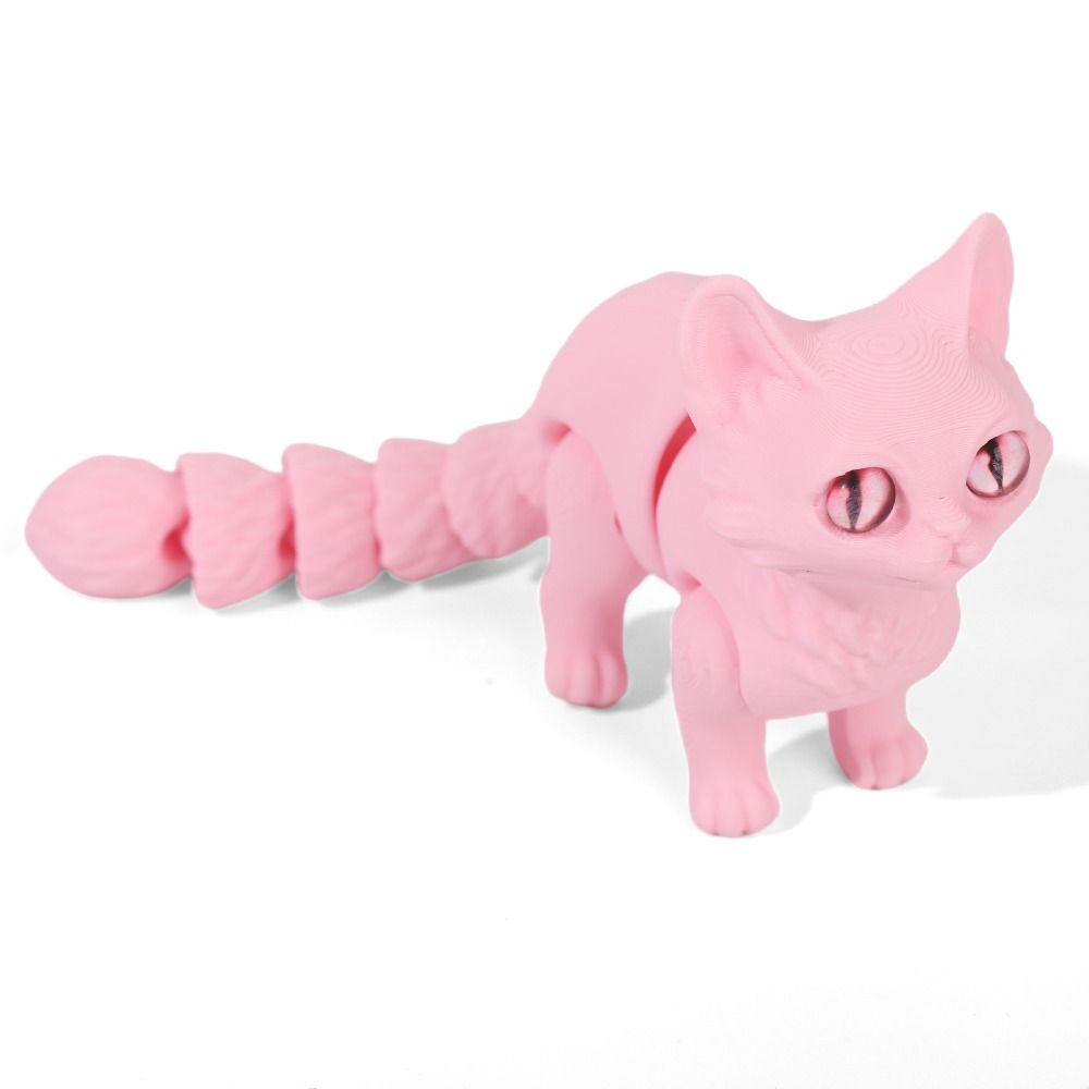 مجسم قطة ثلاثي الأبعاد بعيون ك - مراجعة 3D Printing Figure وسعره